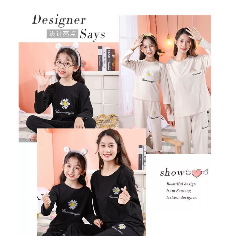 Baju tidur / Piyama Pp mom&amp;kids couple baju tidur import lengan panjang