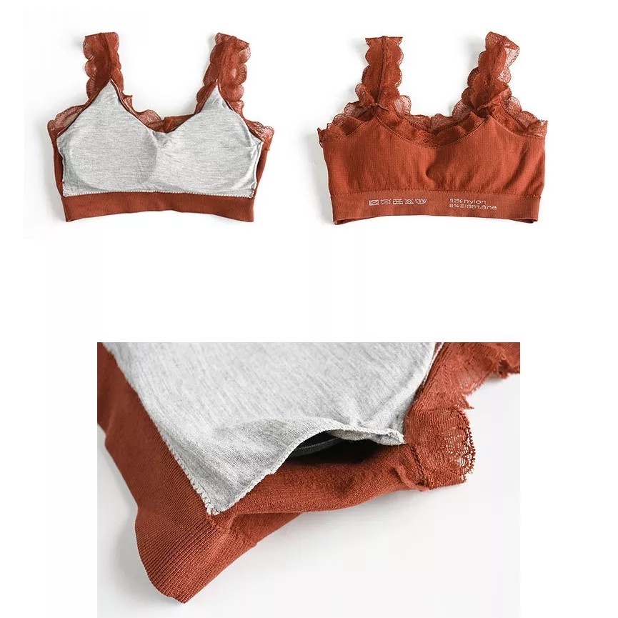 TR08  BH/Bra Wanita Solid Push Up Bra Seamless Renda Bralette Wanita FYOUNG