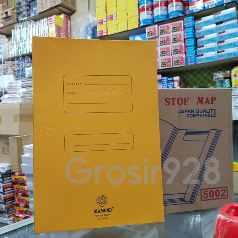 Stopmap / Map Folder Folio Diamond 5002 Kuning/Hijau/Orange (isi 50 lembar)