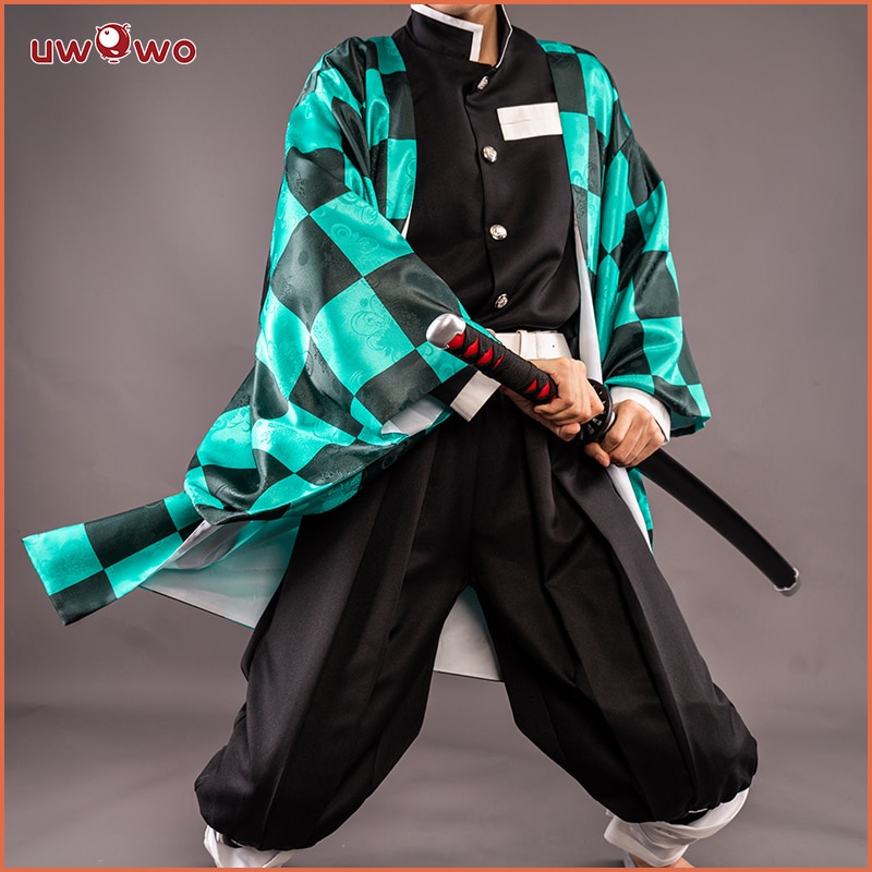 PREORDER UWOWO New Design Tanjirou Kamado Cosplay Anime Demon Slayer: Kimetsu no Yaiba Costume Nezuk