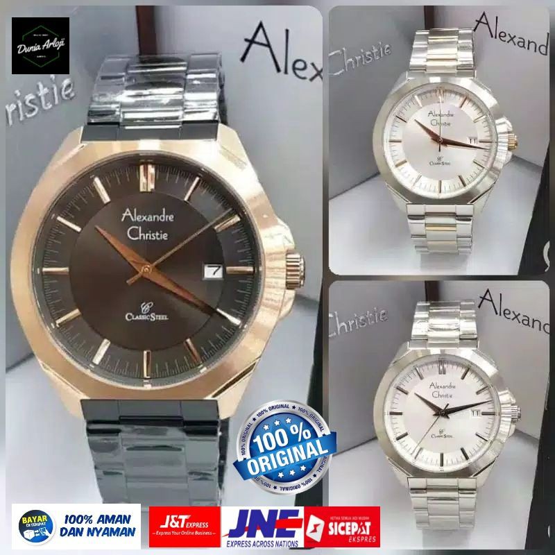 JAM TANGAN PRIA ALEXANDRE CHRISTIE ORIGINAL AC.8596MD, GARANSI RESMI 1 TAHUN ALEXANDRE CHRISTIE
