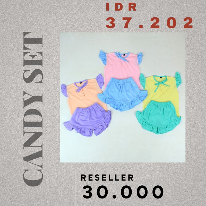 CANDY SET - Promo 10.10 Setelan Anak Baju Bayi Daily Baby Dress Kids Cewek Perempuan Katun Lucu Murah 1-4 Tahun