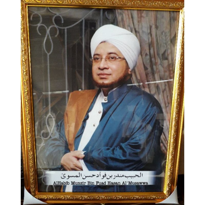 Bingkai Kaca Foto Kaca Habib Munzir Ukuran 30x40✓ dan 32x48✓