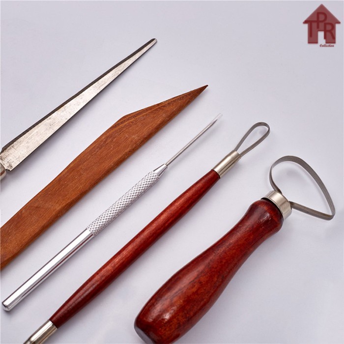 

UKIR-ALAT- BUTSIR SET / ALAT UKIR CLAY / POTTERY MODELLING TOOLS - 9PCS.- MERAH -ALAT-UKIR.