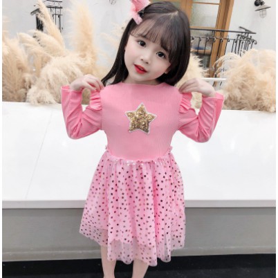 Plazababyku DRESS JOYFULL STARS EBV Baju Dress Anak Perempuan Import 6 bulan - 6 Tahun