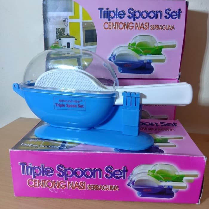 sendok nasi centong nasi triple rice spoon sendok centong nasi isi 3pc