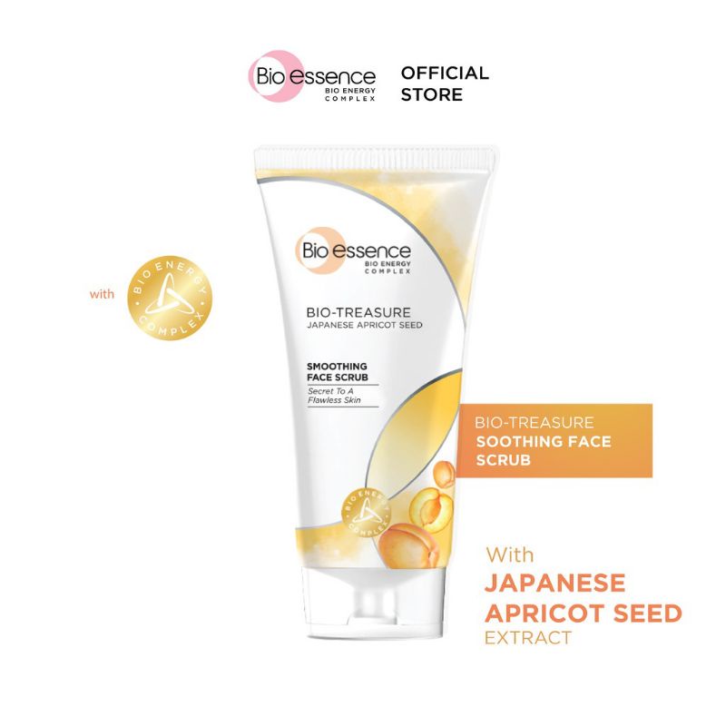 Bioessence Bio-Treasure Japanese Apricot Seed Smoothing Face Scrub wajah 150gr