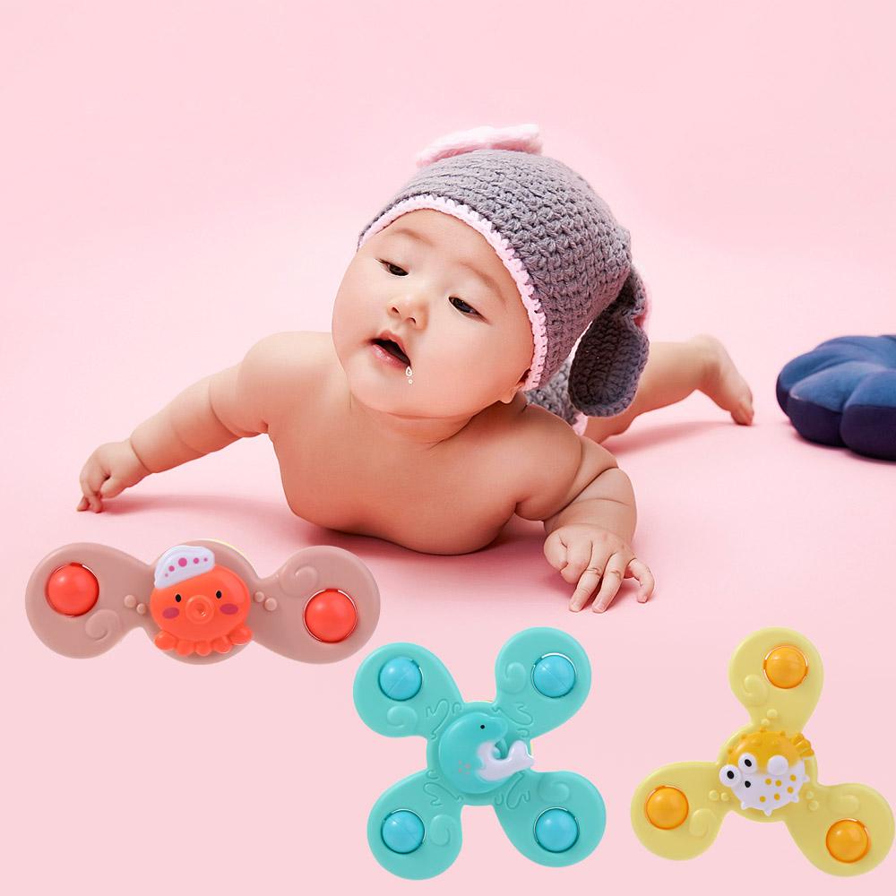 Lanfy Mainan Mandi Spin Top Bayi Lucu 2sampai4 Tahun Edukasi Anak Permainan Bayi Spinning Top Gyroscope Boy Children Bathing Sucker Spinner