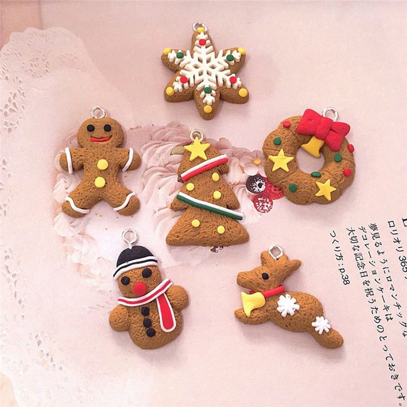 [ 6Pcs   Gingerbread Xmas Pendant Ornaments Home Decoration Products ]