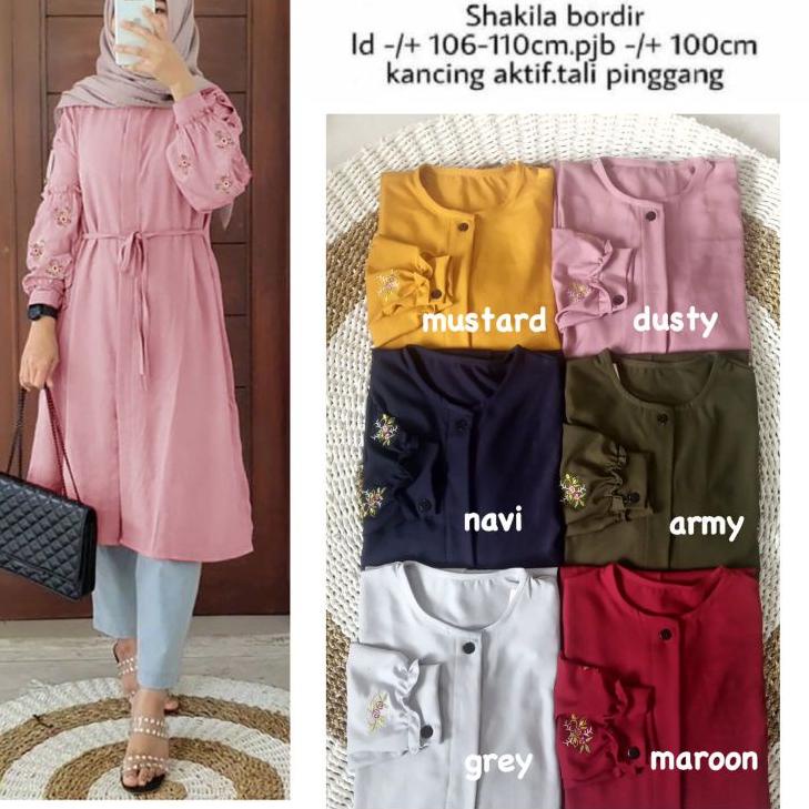 ◌ Gueen Tunik - Tunik Shakila Bordir LD106 / Juwita Tunik / 265-6070 ♙