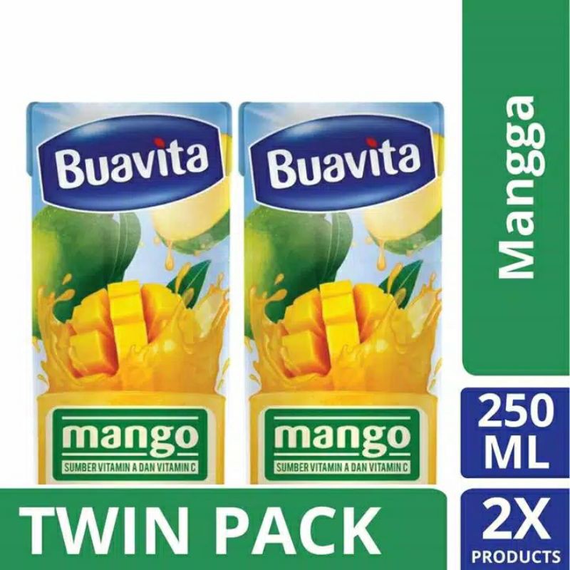 

Paket 2 pcs - Buavita Mango Juice 245 ml