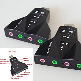 usb soundcard 7.1 double - virtual sound card 7.1 channel double