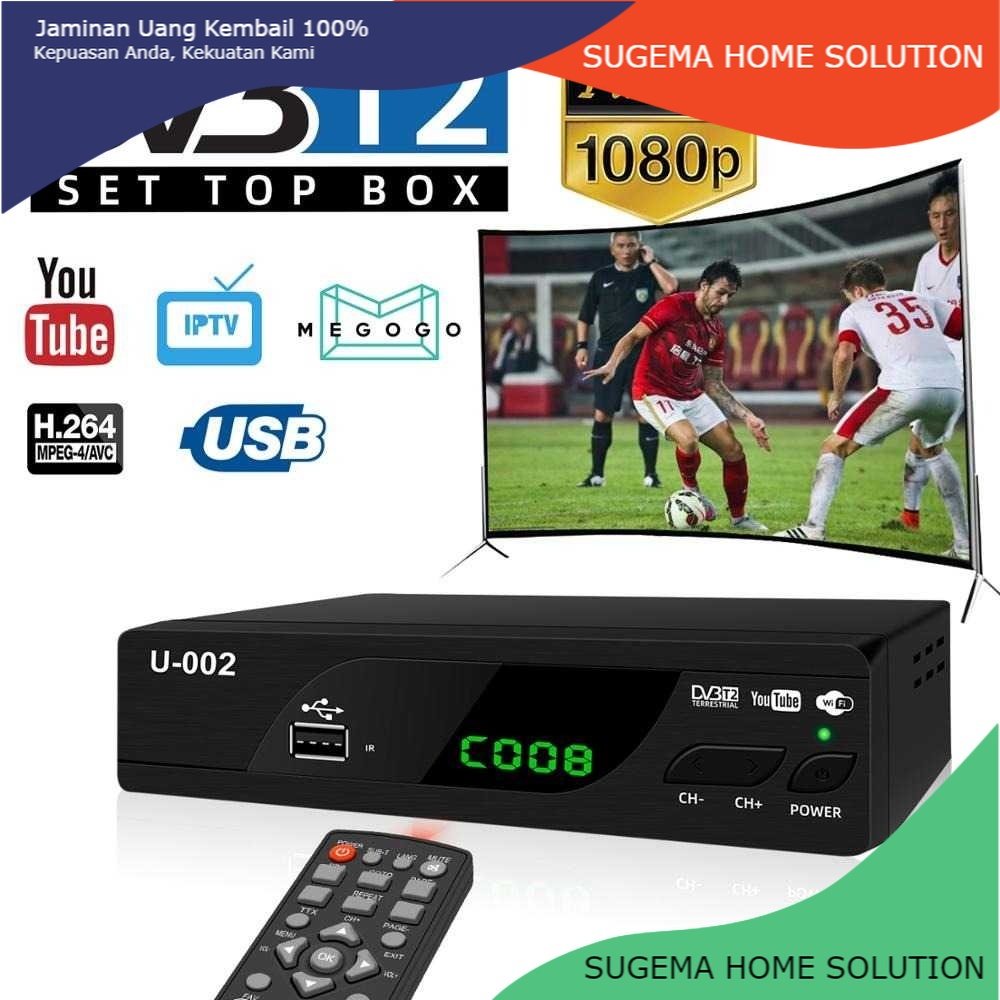 PROMO UBISHENG Smart Digital Satellite TV Box Receiver 1080P DVB-T2 - U-002 MURAH