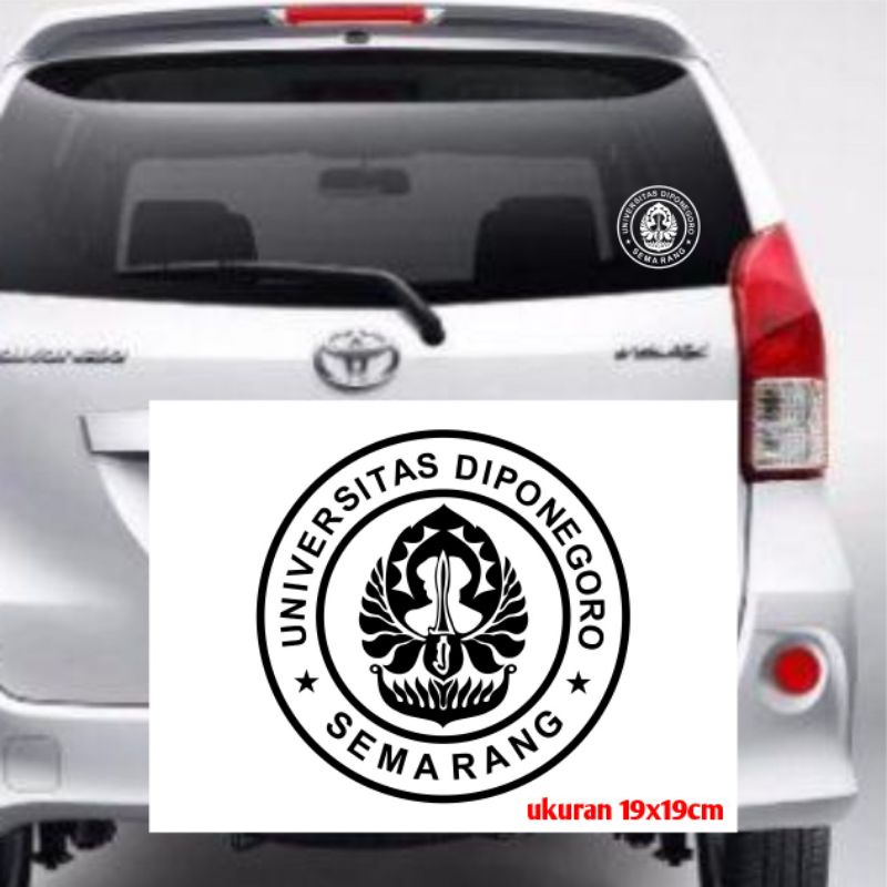 Stiker Kaca Mobil Visor Windsheild Laptop Undip Semarang