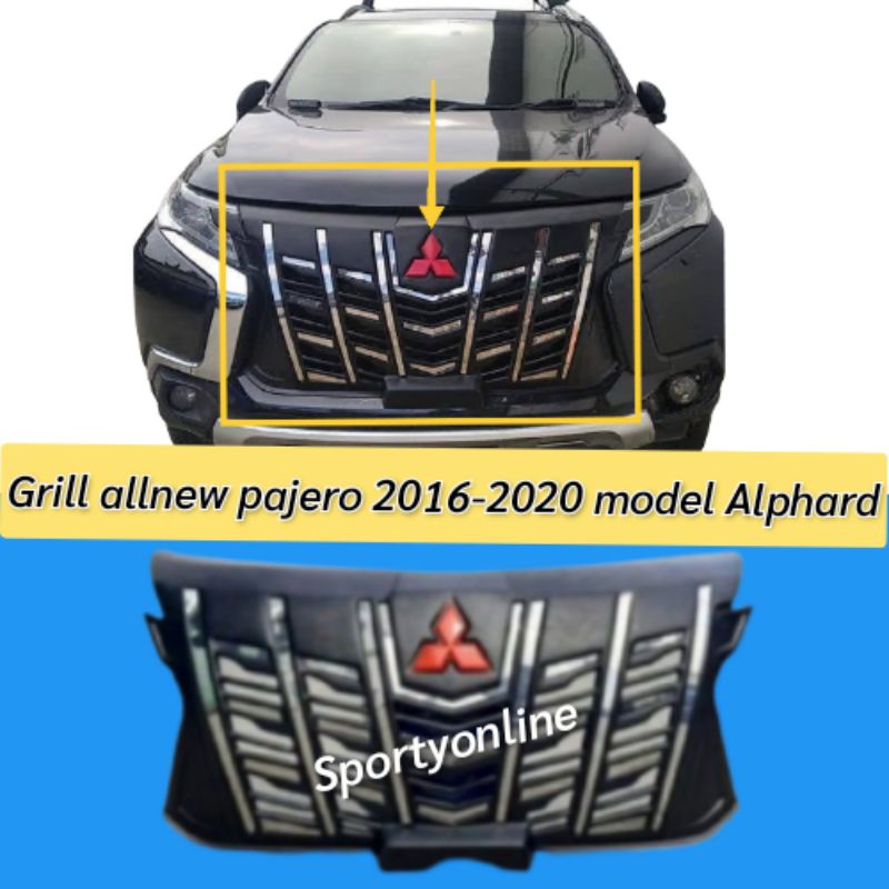 grill  allnew pajero 2016-2020 model alphard