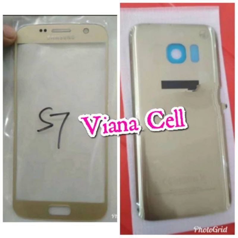 backdoor +  kaca lcd kaca depan samsung S7 flat G930 original