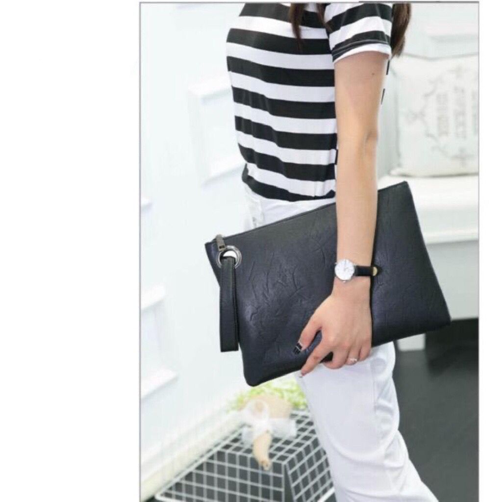 (GROSIRJAYA32) Clutch Dompet DONNA simple tas wanita/Dompet serbaguna bahan kulit semi halus