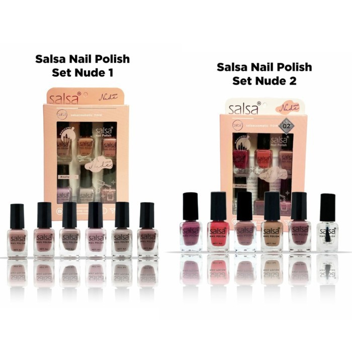 Skinhouseid Salsa Nail Polish Set Nude &amp; Glam Pacar Kutek Pewarna Kuku BPOM Termurah