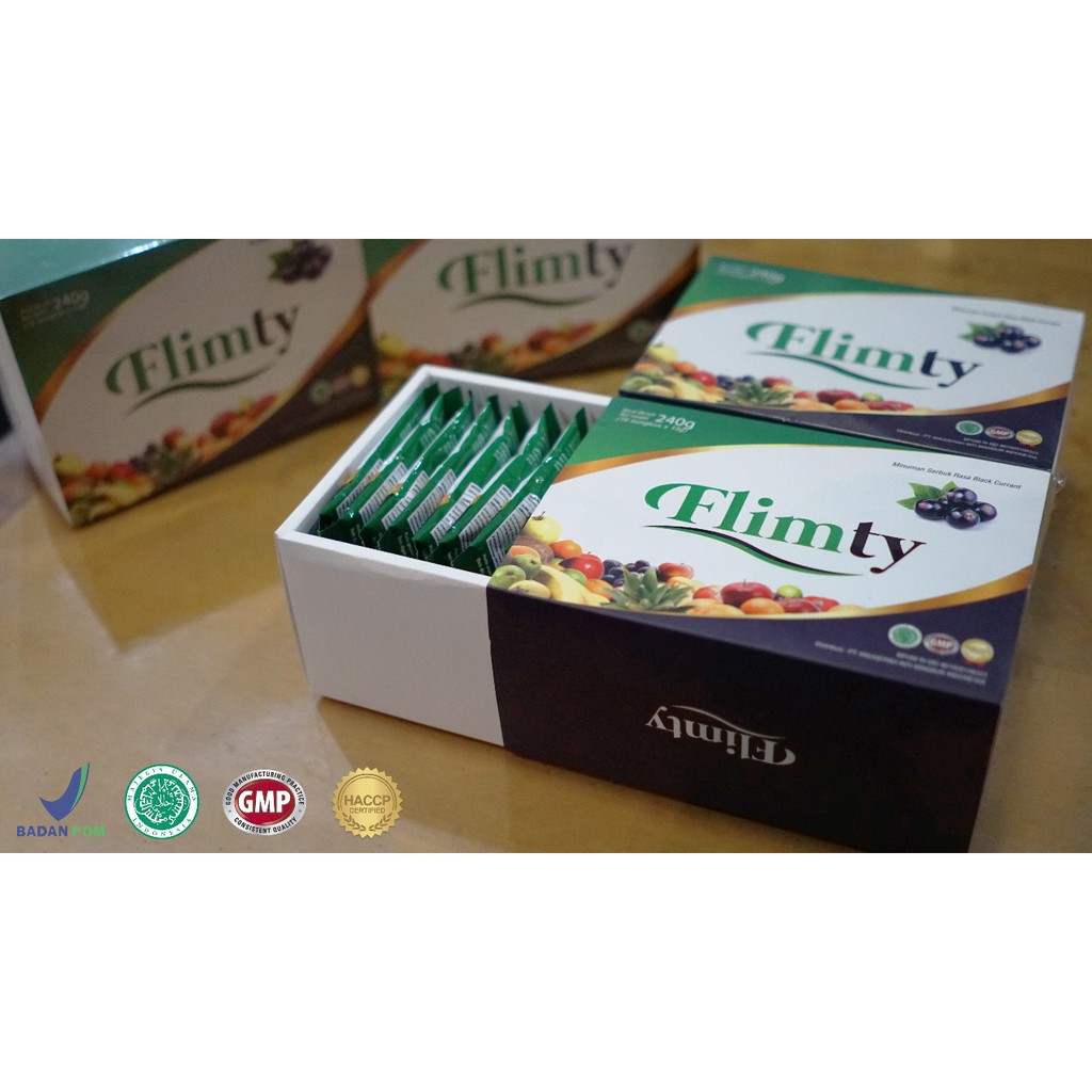 Flimty isi 16 Sachet minuman fiber Detox usus 