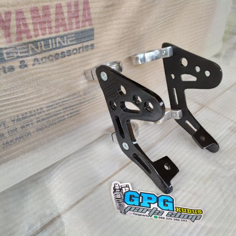 Breket Bracket Bricket Lampu CNC Copy Bpro-Dudukan Lampu Bpro Set Tulangan RX King-Cincin+kupingan Htm