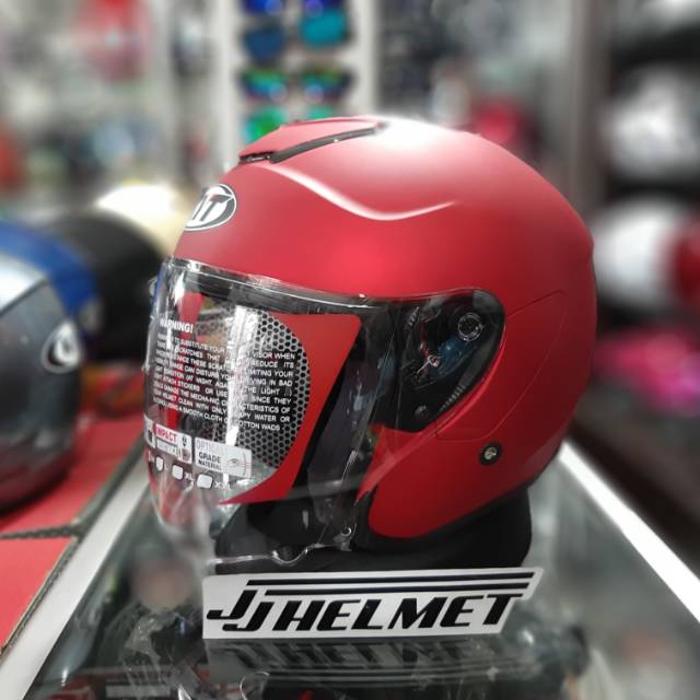 KYT Kyoto solid merah maroon doff