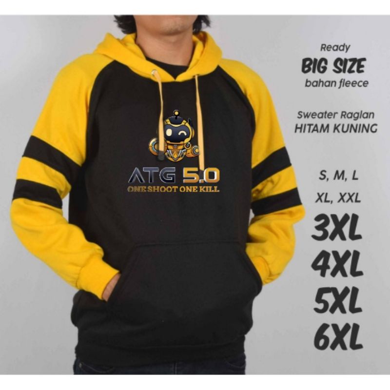 Sweater Hoodie ATG 5.0 one shoot one kill bahan fleece premium