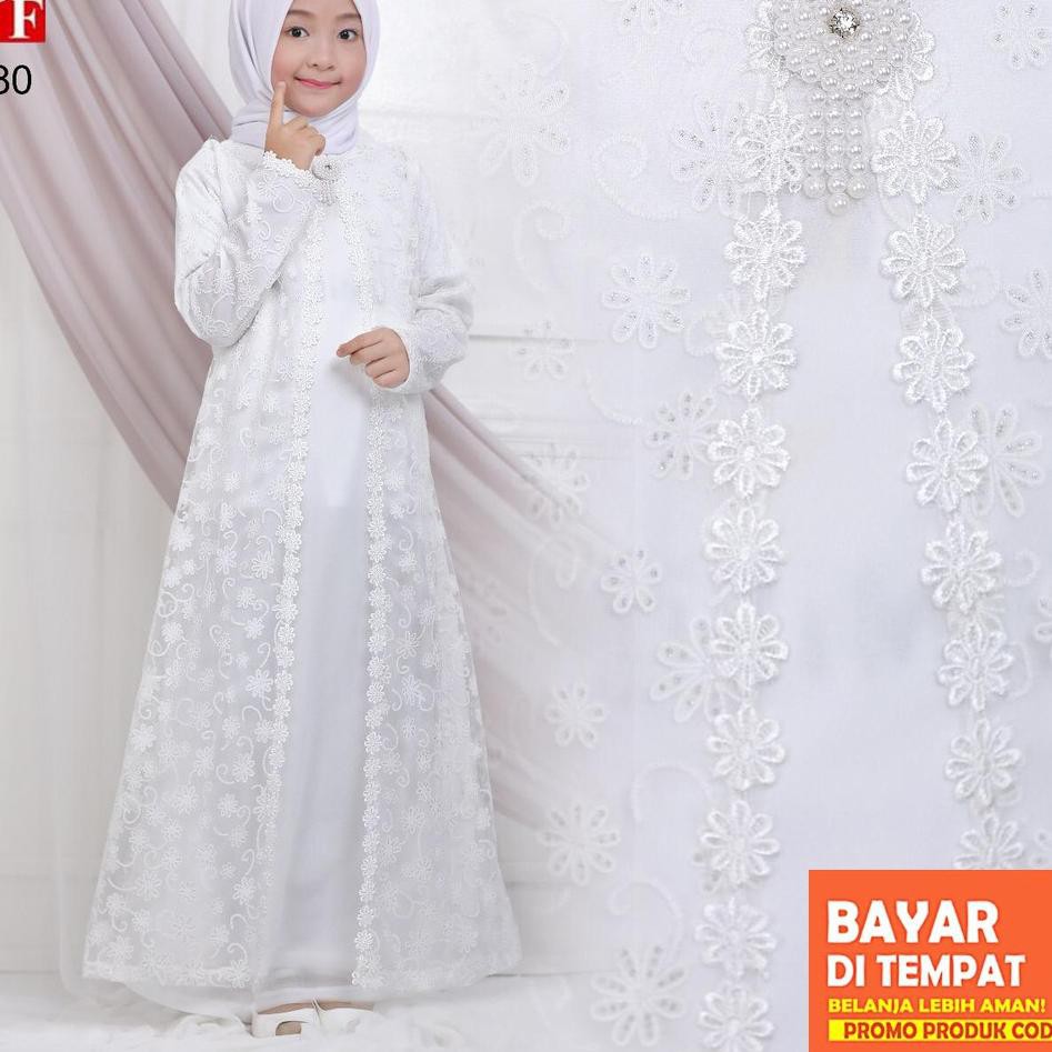 Diskon → AGNES Baju Muslim Anak / Gamis Putih Anak / Gamis Putih / Baju Umroh Anak / Baju Lebaran An