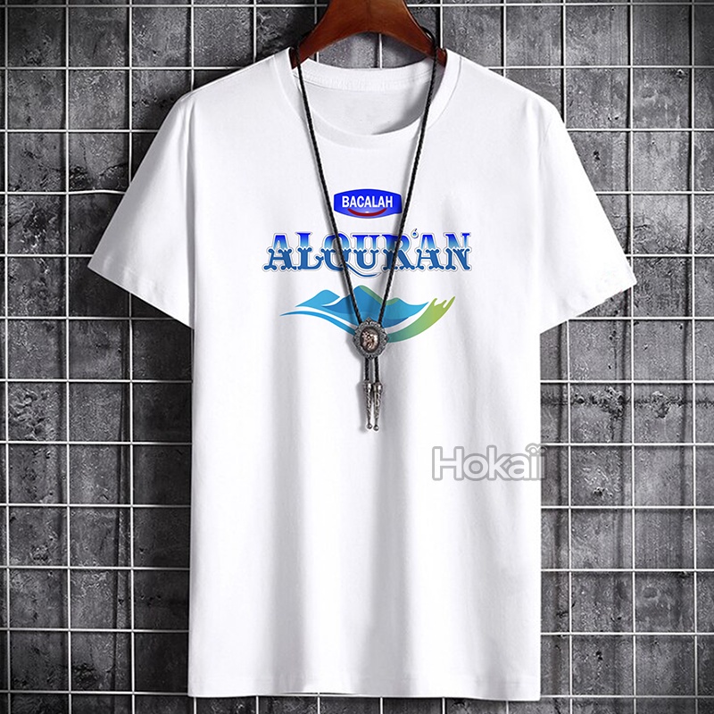 KAOS DISTRO PLESETAN BACALAH ALQURAN / KAOS UNISEX KUALITAS PREMIUM / KAOS PRIA DAN WANITA SABLON DI