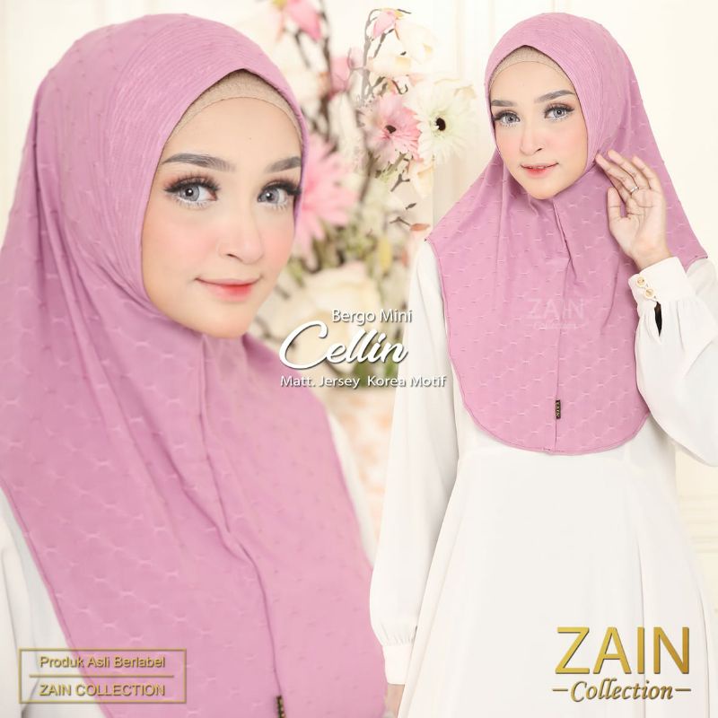 Hijab instan/Bergo jersey CELLIN ORIGINAL Zain Collection