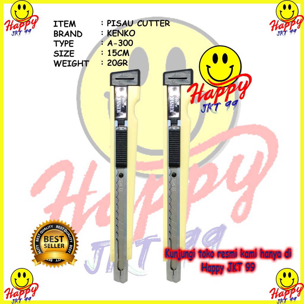 [ HAPPY JKT 99 ] PISAU CUTTER KECIL KENKO A-300 A300 A 300