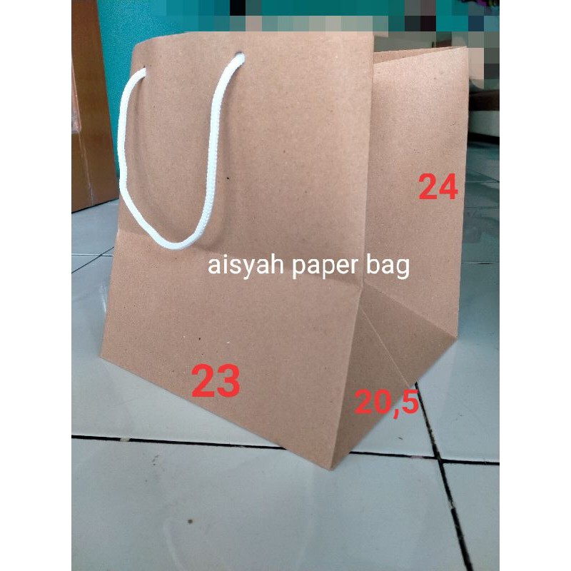 

Paper bag/ tas kertas/tas kertas untuk kotak kardus 20x20