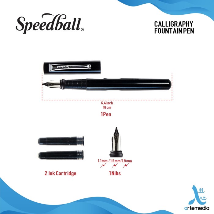 

kaligrafi-perlengkapan- pena kaligrafi speedball calligraphy fountain pen - 1.5 mm -perlengkapan-