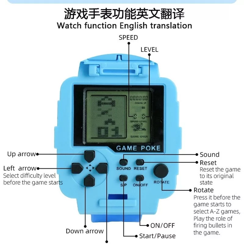 JAM TANGAN ANAK PEREMPUAN BISA MAIN GAME TETRIS