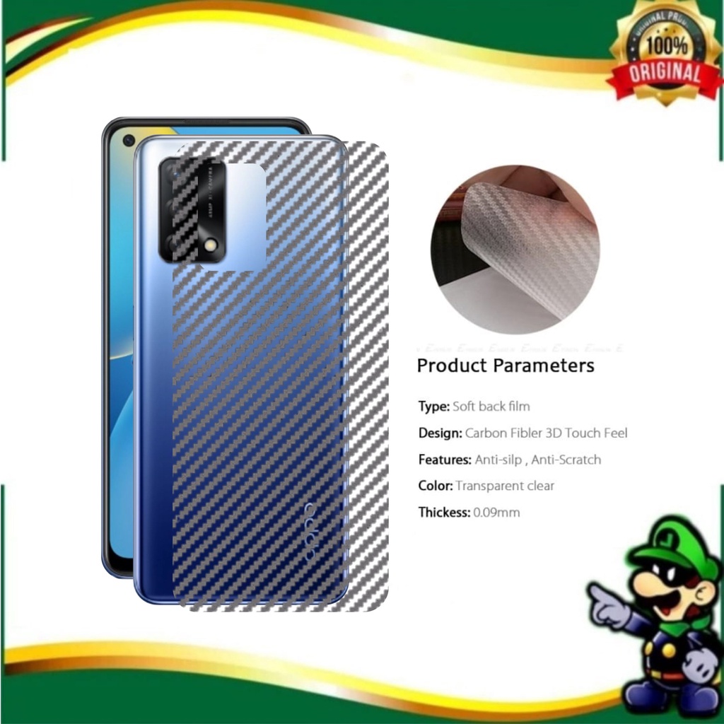 Garskin Skin Carbon OPPO A74 , A95 Skin Carbon Pelindung Belakang