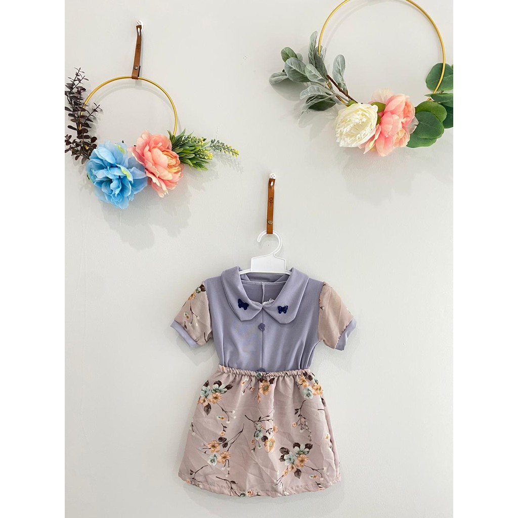 Owlet - setelan anak / dress anak murah / dress rempel sabrina