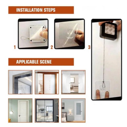 Takarai SENSOR PENUTUP PINTU OTOMATIS | Door Cable Automatic Penarik Penutup Pintu Full Set Anti Karat