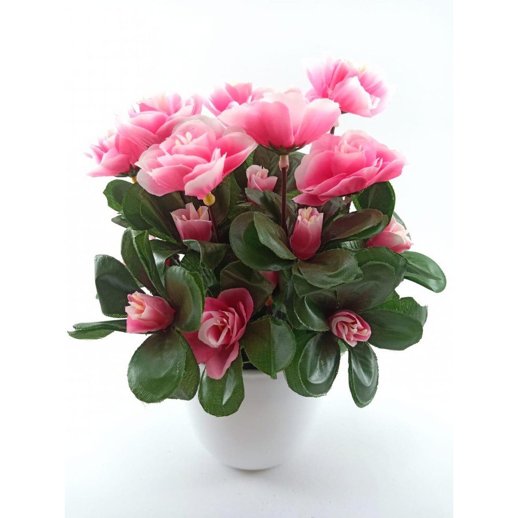 COD BUNGA PLASTIK BUNGA PAJANGAN IMITASI BUNGA ARTIFISIAL BUNGA MAWAR  TANAMAN HIAS  BR2211-PUTIH PINK