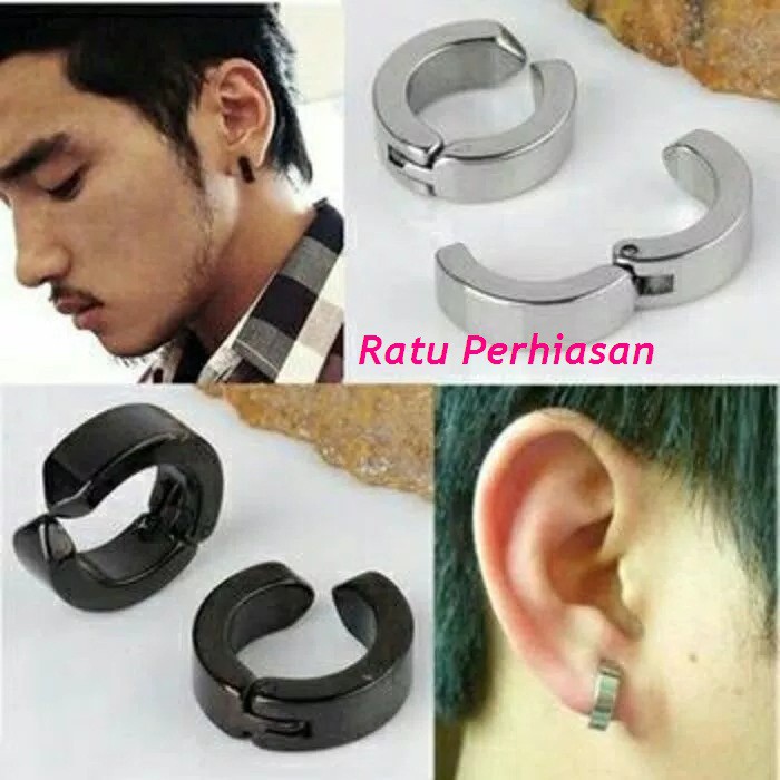 Anting Pria Titanium Tanpa Tindik Anting Unik , Anting Magnet