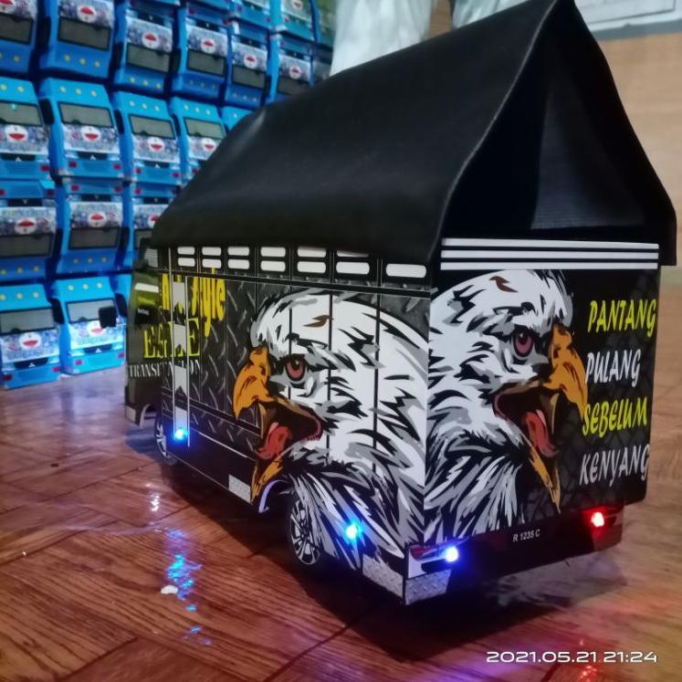 Paling Diminati.. Mainan Miniatur Truk Oleng Elang 42 CM Canter Mania Truk Tampan