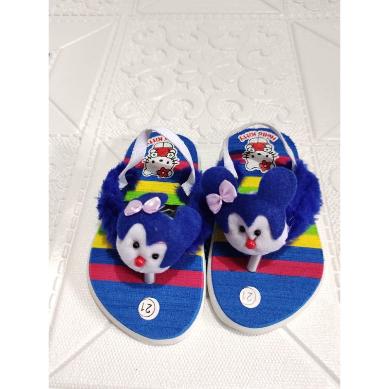 sandal sayang anak baby kids garis boneka hello kity new