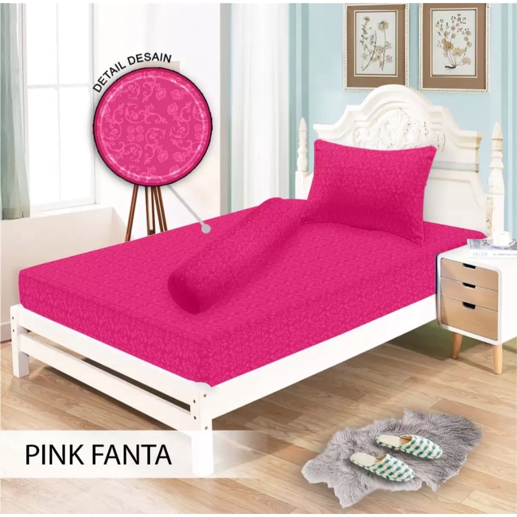 Sprei Single 90x200 Sudut Karet Motif Embos Polos