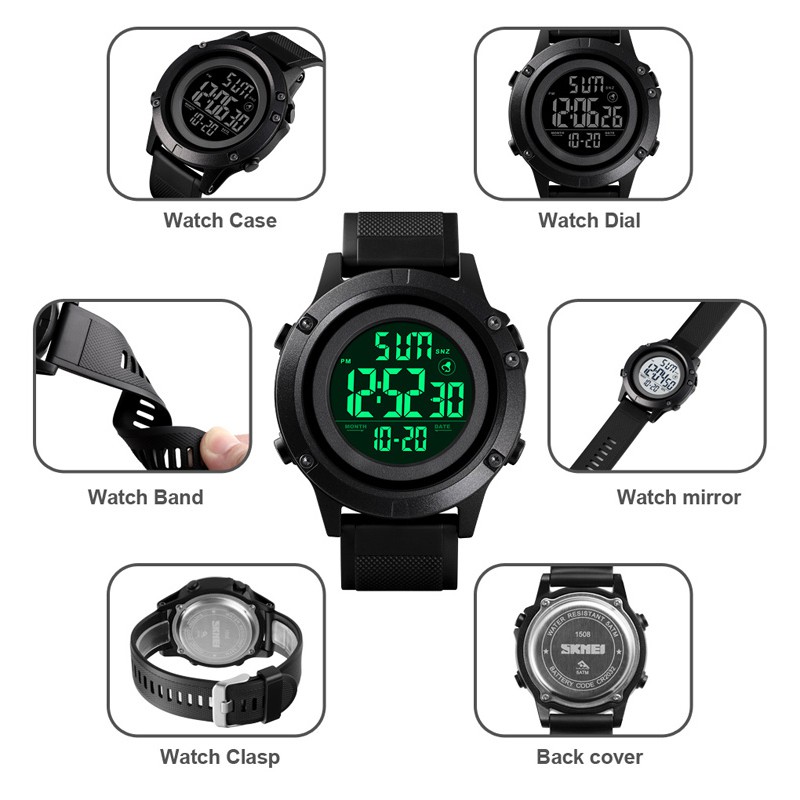 SKMEI 1508 Jam Tangan Pria Digital Anti Air WATCHKITE WKOS