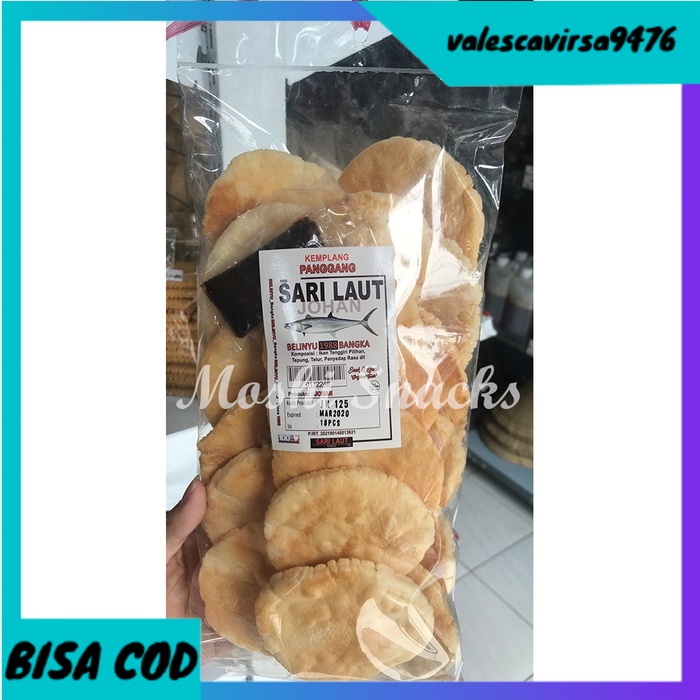 

⭐BISA COD⭐ Kerupuk Bangka / Kemplang Panggang Bakar Ikan Sari Laut isi 18