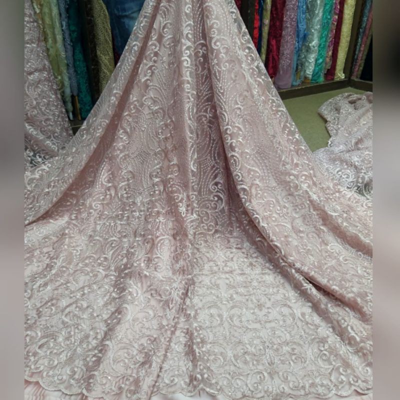 BAHAN/TULLE ELISAAB PAYET SIQUIN/BAHAN KEBAYA /TULLE KEBAYA