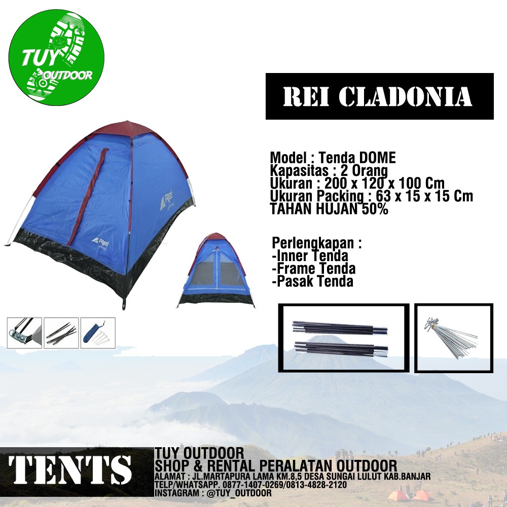 TENDA CAMPING REI 2 PERSON