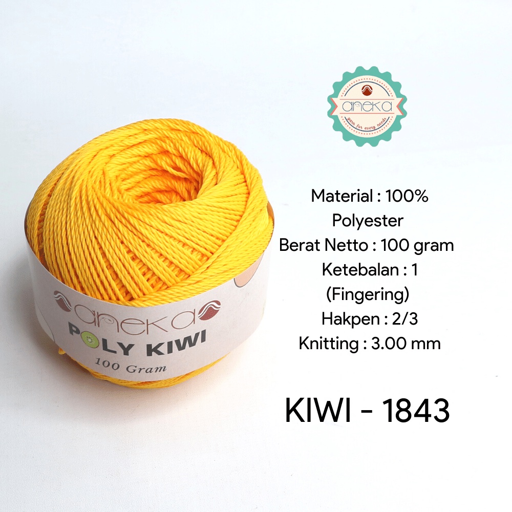 Benang Rajut Poli / Poly Kiwi Yarn - PREMIUM - 1843