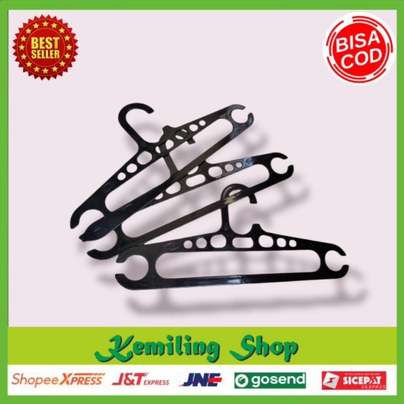 Hanger Toko  Distro | Gantungan Baju Platik isi 10pcs Bahan Tebal