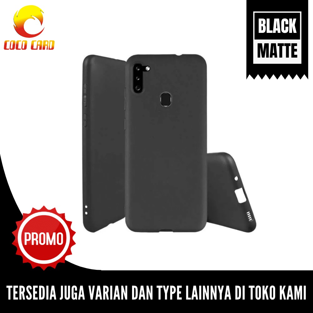 SOFTCASE BLACK MATTE SAMSUNG A11 M11 CASE ULTRA SLIM