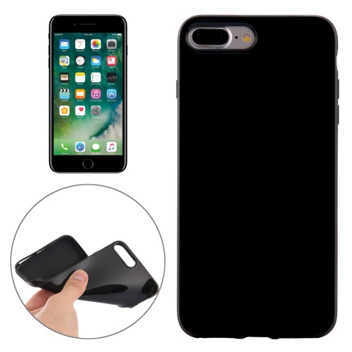 SMOOTH SURFACE SOLID TPU CASE IPHONE 7 PLUS BLACK