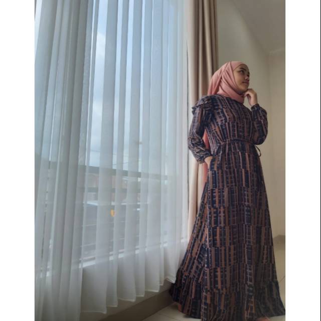 SENJA DRESS,PAKAIAN WANITA,FASHION MUSLIM,DRESS/GAMIS KEKINIAN,gamis busui